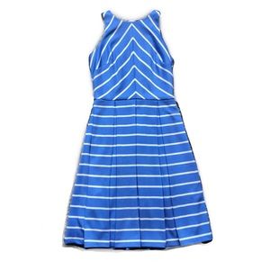 🆕 London Times 💙 Designer Blue Striped Dress